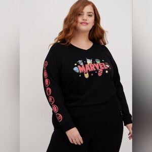 Torrid black Sweatshirt - Marvel Avengers size 1X